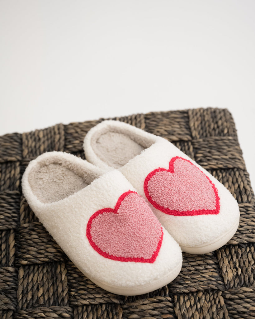 Heart Slippers Red - Things I Like Things I Love