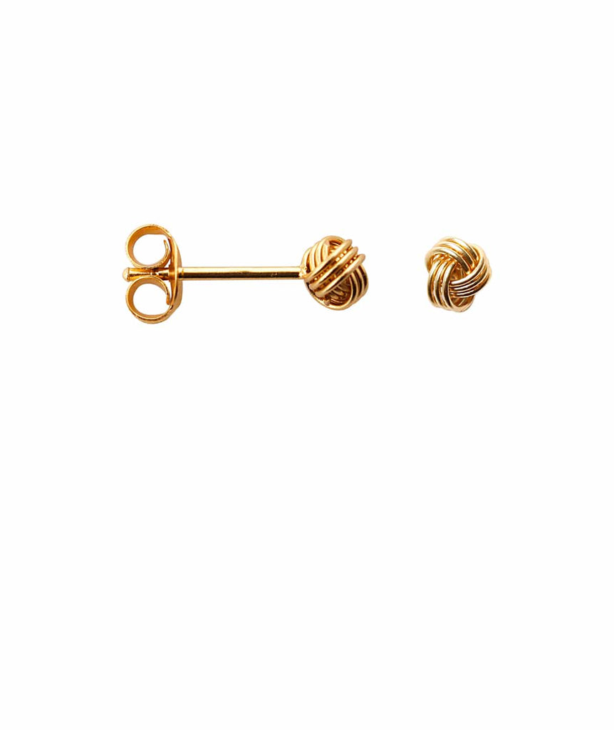 Knot Earring Stud Gold - Things I Like Things I Love