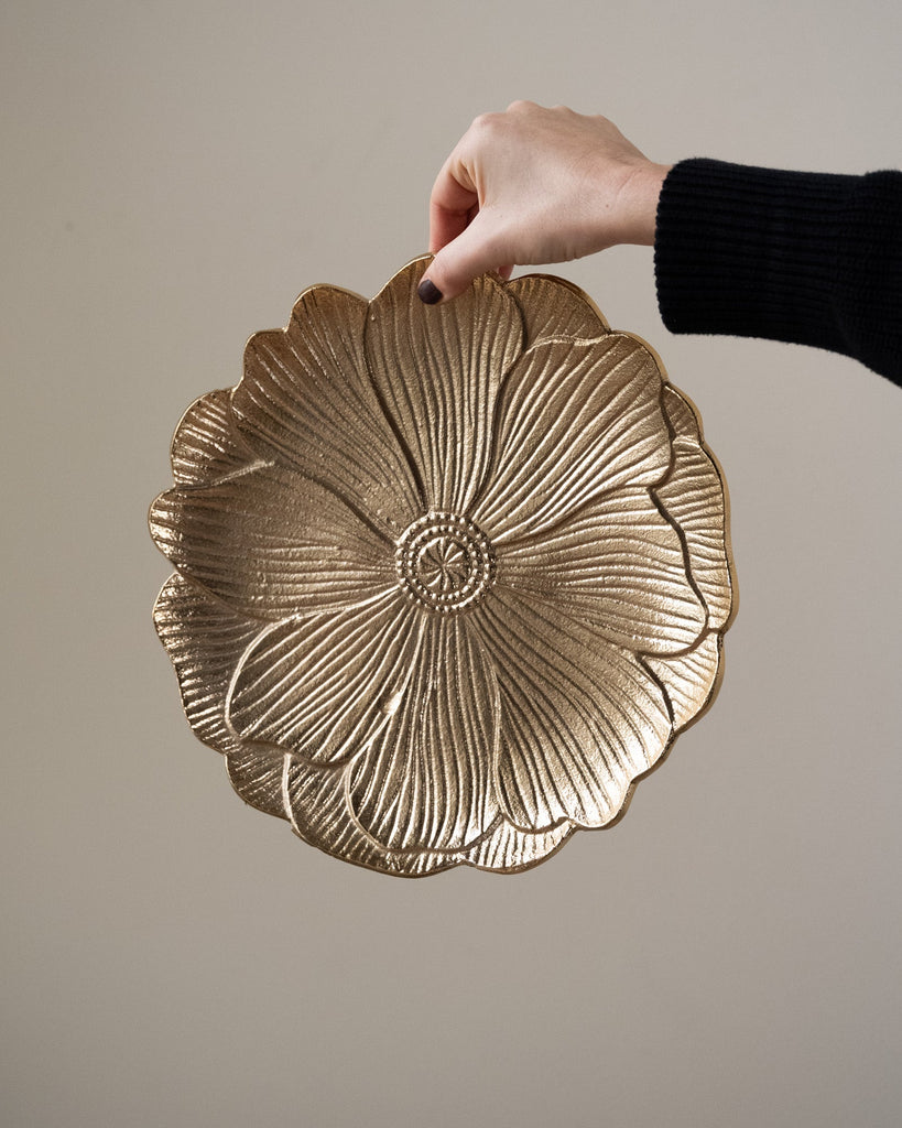 Large Serving Plate Poppy Gold - Things I Like Things I Love