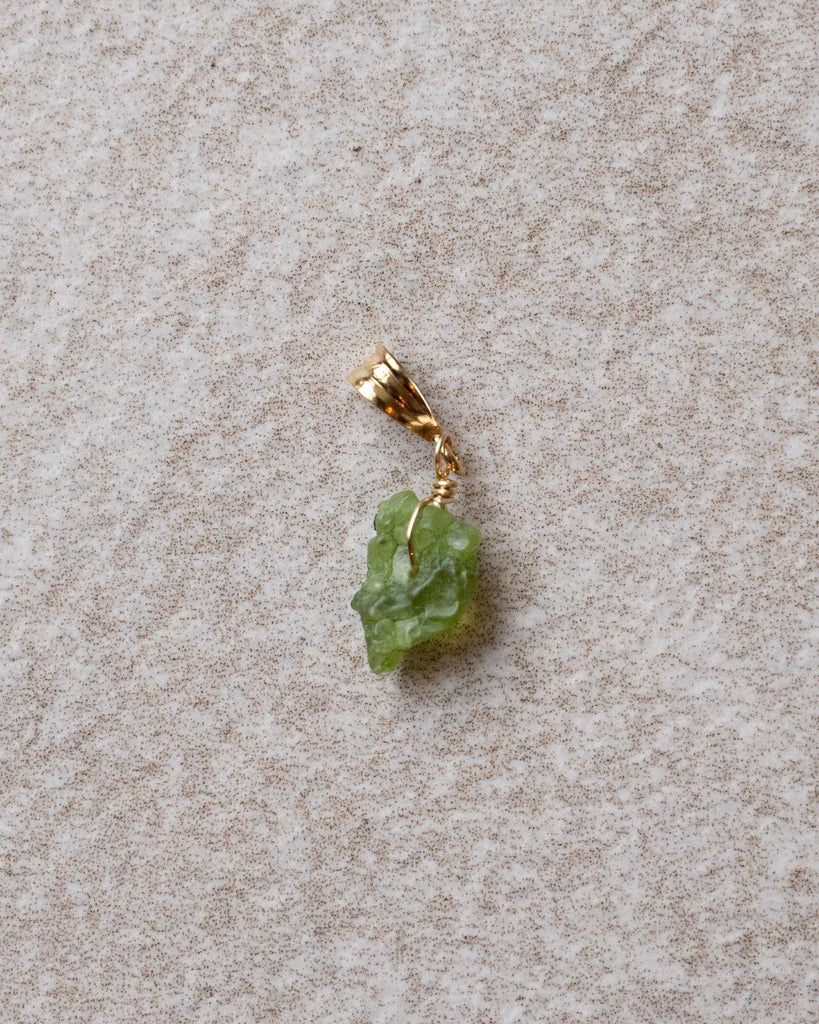 Necklace Charm August Peridot Gold Filled - Things I Like Things I Love