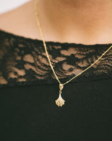 Necklace Charm Leaf Goldfilled