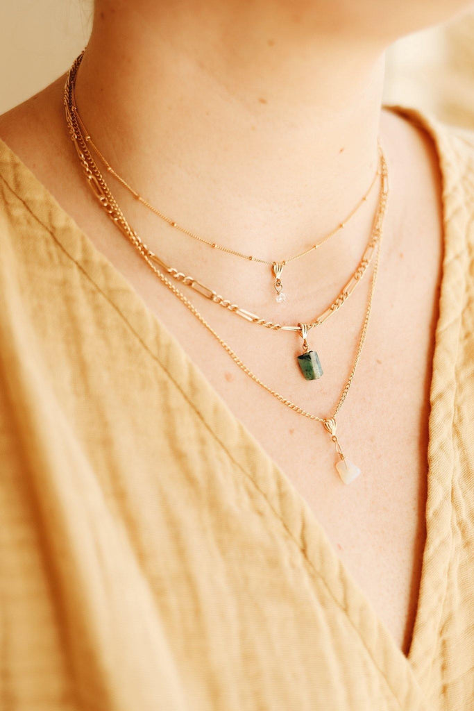 Necklace Charm May Emerald Gold Filled - Things I Like Things I Love
