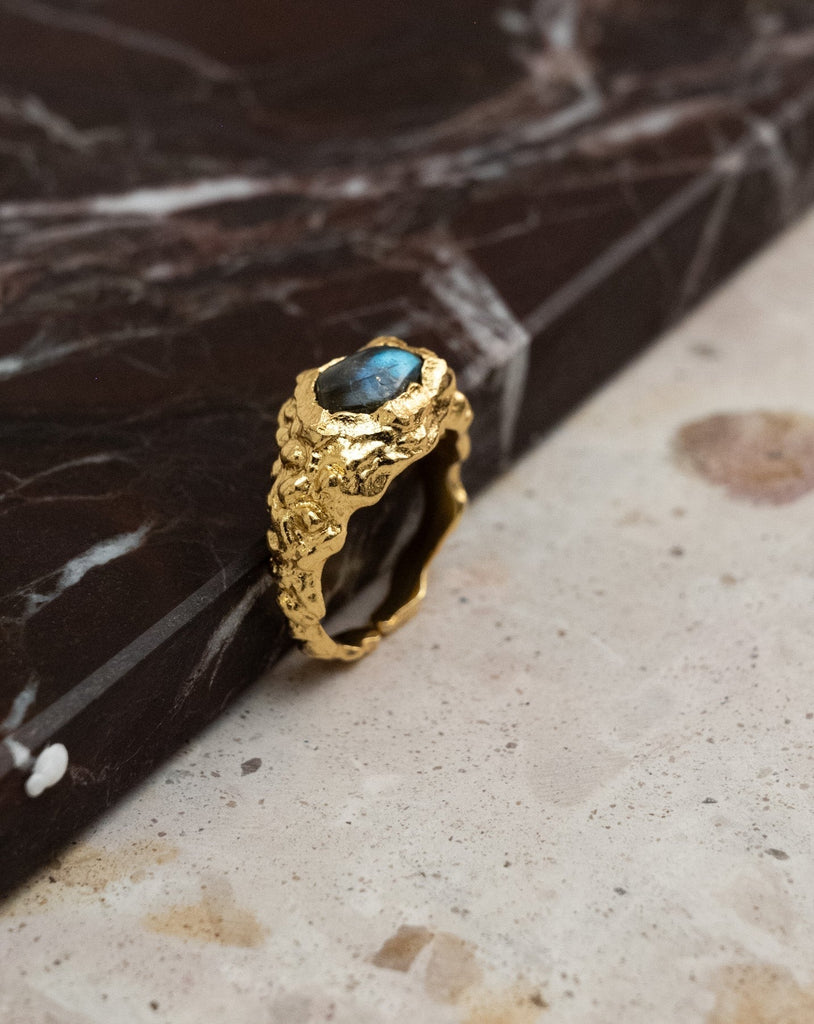 Ring Gemstone Labradorite Gold - Things I Like Things I Love