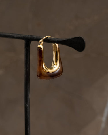 Single Hoop Torty Tortoise Gold - Things I Like Things I Love