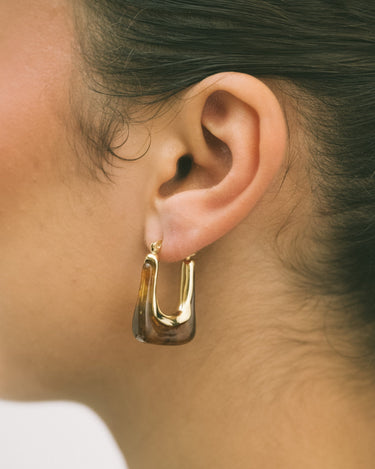Single Hoop Torty Tortoise Gold - Things I Like Things I Love