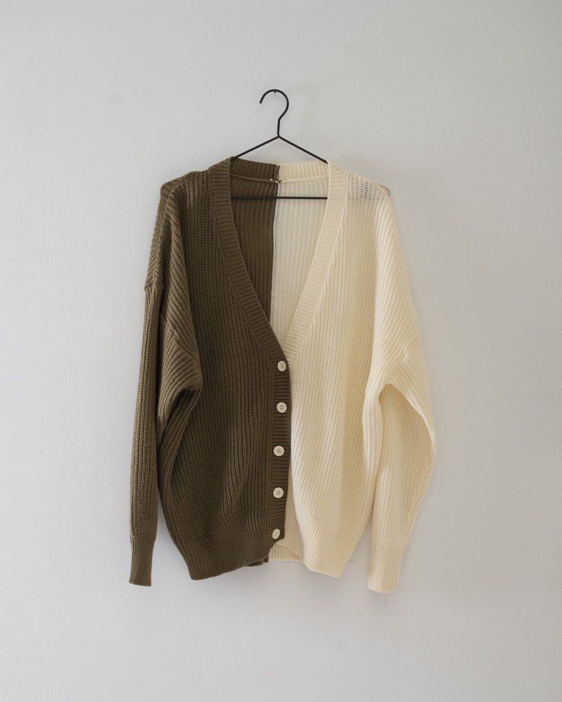 TILTIL Double Cardigan Army Ivory - Things I Like Things I Love