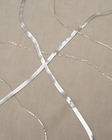 TILTIL Sisi Flat Snake Necklace Silver - Things I Like Things I Love