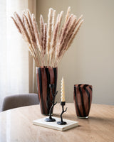 Vase Stripe Bordeaux / Black